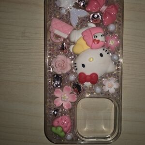 Hello Kitty Floral Pink and White Phone Case